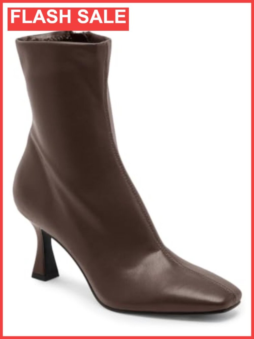 Kitten Heel Ankle Boots Square Toe Side Zipper Dressy Booties Fall